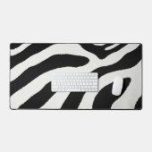 Black And White Zebra Stripes Animal Fur Pattern Schreibtischunterlage (Tastatur & Maus)