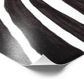 Black and white zebra stripes fotodruck (Ecke)