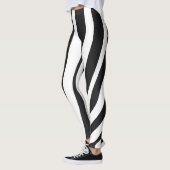 Black and White Zebra Stripes Pattern Leggings (Links)