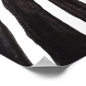 Black and white zebra stripes poster (Ecke)
