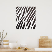 Black and white zebra stripes poster (Küche)