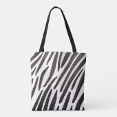 Black and white zebra stripes tasche (Rückseite)