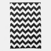 Black and White Zigzag Handtuch (Vertikal)