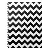 Black and White Zigzag Notizblock (Vorderseite)