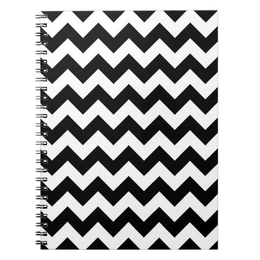 Black and White Zigzag Notizblock (Vorderseite)