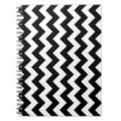 Black and White Zigzag Notizblock (Vorderseite)