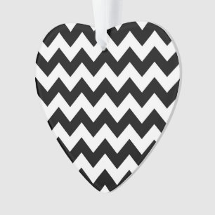 Black and White Zigzag Ornament