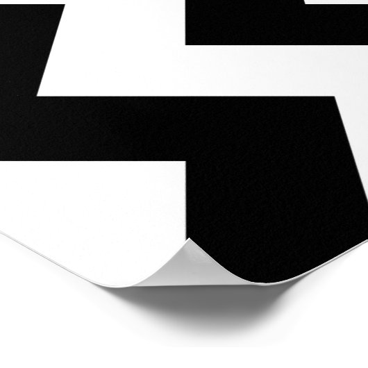 Black and White Zigzag Poster (Ecke)