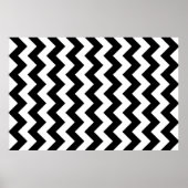 Black and White Zigzag Poster (Vorne)