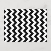 Black and White Zigzag Postkarte (Vorderseite)