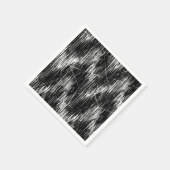 Black-and-white zigzag strokes serviette (Ecke)
