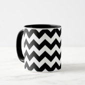 Black and White Zigzag Tasse (Vorderseite Links)