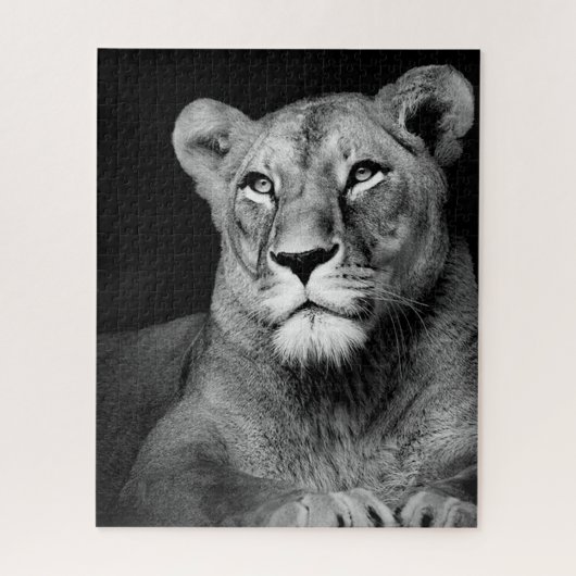 black and whiter Lion Puzzle (Vertikal)