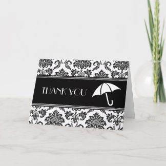 Black and Whtie Brautparty Vielen Dank Dankeskarte