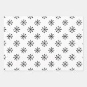 Black and Write Christmas Wrapping Paper Geschenkpapier Set (Vorderseite 3)