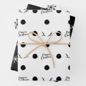 Black and Write Christmas Wrapping Paper Geschenkpapier Set (Beispiel)