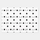 Black and Write Christmas Wrapping Paper Geschenkpapier Set (Vorderseite)