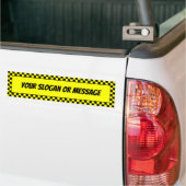 Black and Yellow Checkers Border Your Slogan Autoaufkleber (Auf Lkw)