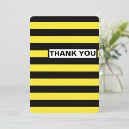 Black and Yellow Horizontal Stripes Mitteilungskarte