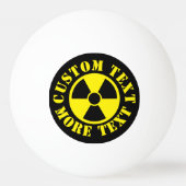 Black and yellow nuke warning symbol tischtennisball (Vorderseite)