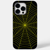 Black and yellow spider web Halloween pattern Case-Mate iPhone Hülle (Rückseite)