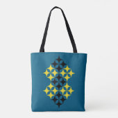 Black and Yellow Stars Tote Tasche (Rückseite)