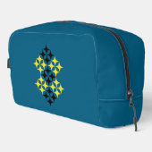 Black and Yellow Stars Waschbeutel (Rechte Ecke)