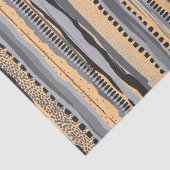 Black and yellow tribal geometric shapes pattern seidenpapier (Ausschnitt)