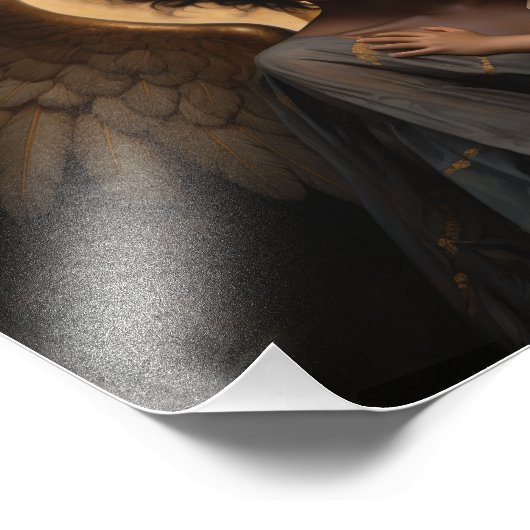 Black Angel Angele Dei auf Englisch Fotodruck (Ecke)