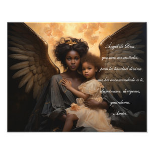 Black Angel Angele Dei auf Spanisch Fotodruck