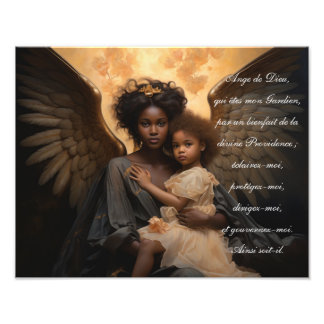 Black Angel Angele Dei in Französisch Fotodruck