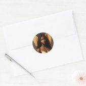 Black Angel Artwork - Ätherische Angelcore Ästheti Runder Aufkleber (Umschlag)