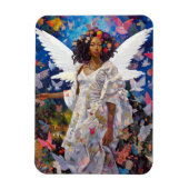 Black Angel Fantasy Art Magnet (Vertikal)