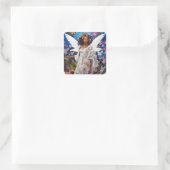 Black Angel Fantasy Art Quadratischer Aufkleber (Tasche)