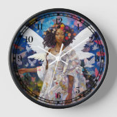 Black Angel Fantasy Art Uhr (Vorderseite)