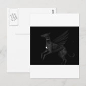 Black Angel Greyhound Postkarte (Vorne/Hinten)