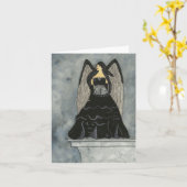 Black Angel Notecard Karte (Gelbe Blume)