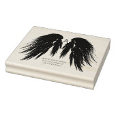 BLACK ANGEL WINGS Monogram Gummistempel (Stempel)