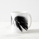 BLACK ANGEL WINGS Monogram Kaffeetasse (VorderseiteRechts)