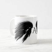 BLACK ANGEL WINGS Monogram Kaffeetasse (Vorderseite Links)