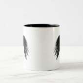 BLACK ANGEL WINGS Monogram Zweifarbige Tasse (Mittel)