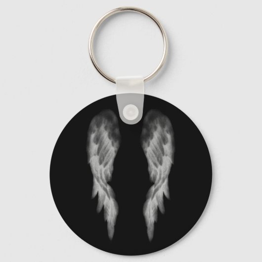 Black Angel Wings Schlüsselanhänger (Vorderseite)