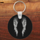Black Angel Wings Schlüsselanhänger (Vorderseite)
