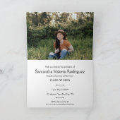 Black Angled Acht-Foto Grad Einladung (Innenseite)