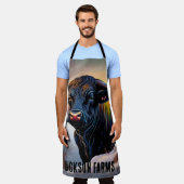 Black Angus Bull Winter Schürze (Getragen)