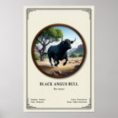 Black Angus Bull Zoologie-Serie Poster (Vorne)