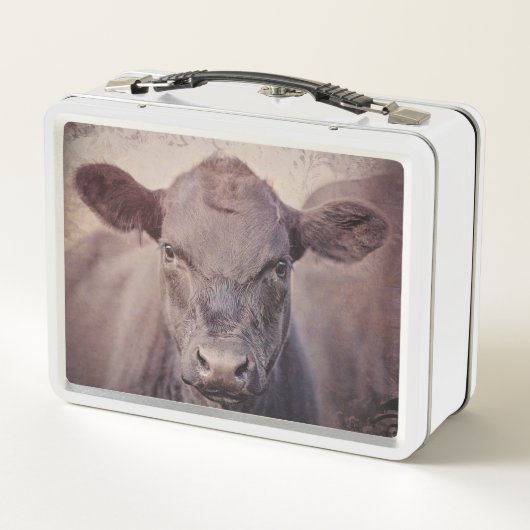 Black Angus Calf mit lila Tönen Lunch Box (Rückseite)