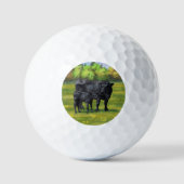 Black Angus Cow & Niedlich Calf Golf Balls Golfball (Vorderseite)