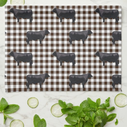 Black Angus Geschirrtuch (Gefaltet)