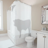 Black Angus Shadow Silhouette Shadow Buddies Duschvorhang (Beispiel)